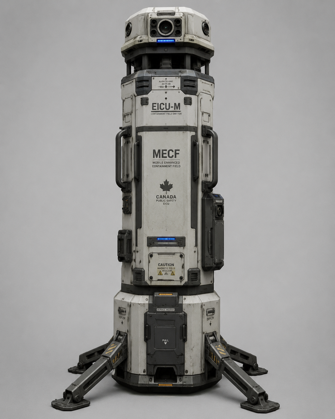 MECF mobile containment field pillar